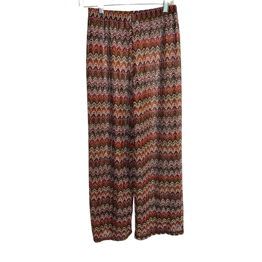 Shade & Shore Crochet Chevron Cover Up Pants Small Wide Leg Beach Pants
